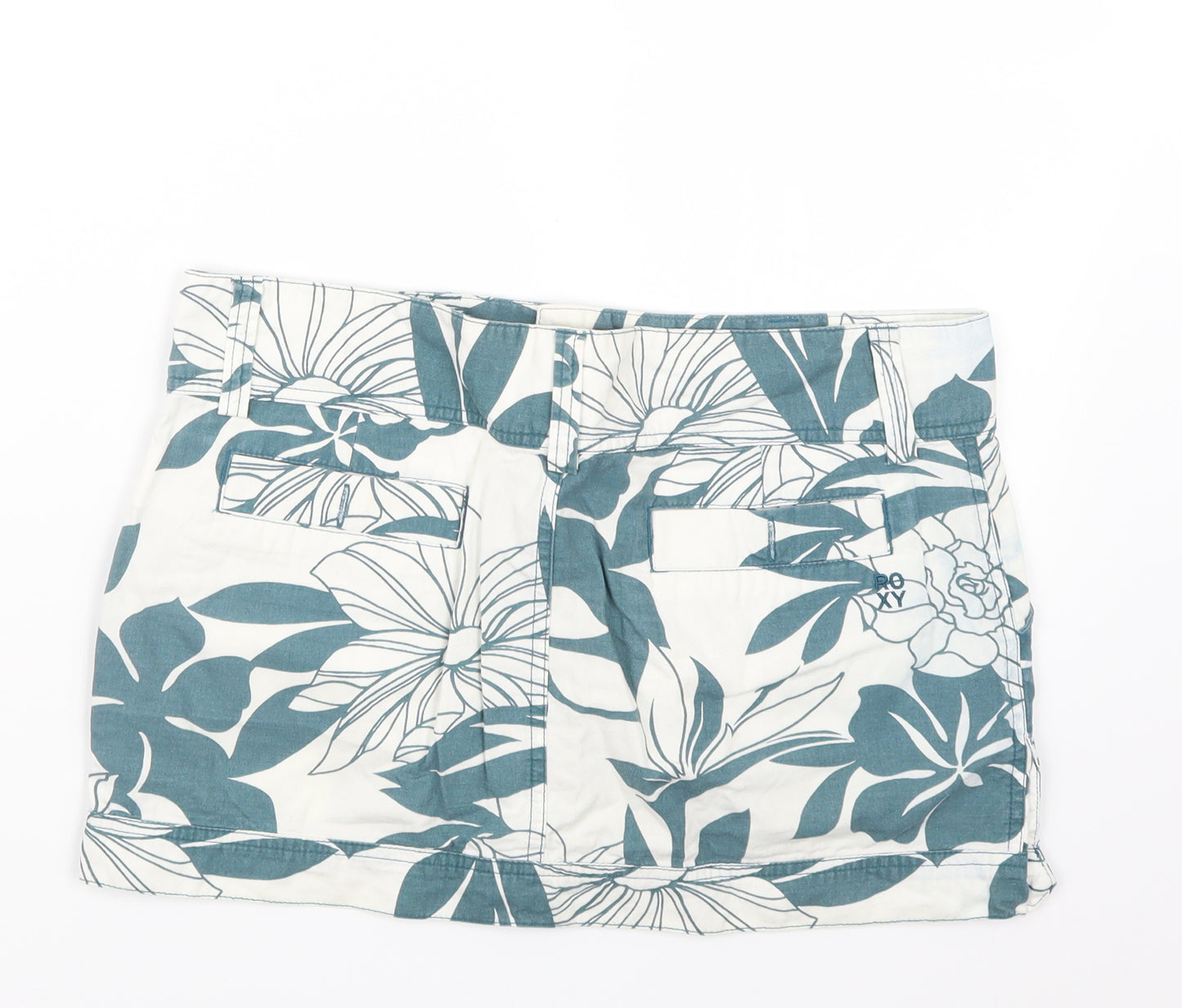ROXY Womens Green Geometric  Mini Skirt Size M