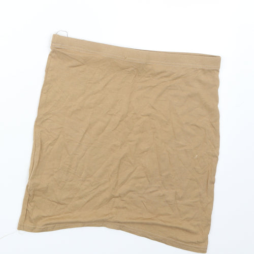 PRETTYLITTLETHING Womens Beige   Straight & Pencil Skirt Size 10