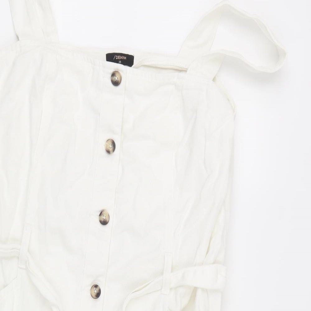 Matalan Womens White   T-Shirt Dress  Size 20