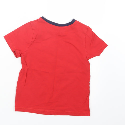 George Boys Red   Basic T-Shirt Size 5-6 Years