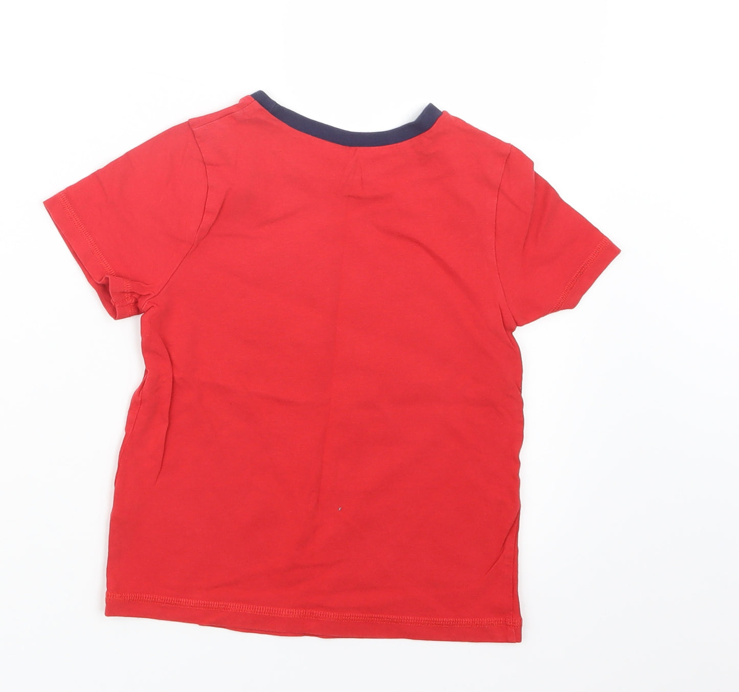 George Boys Red   Basic T-Shirt Size 5-6 Years