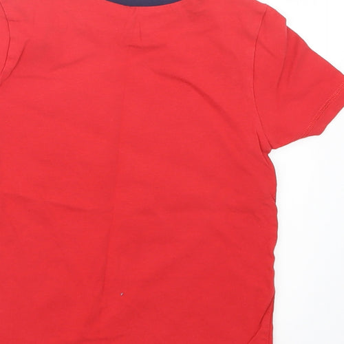 George Boys Red   Basic T-Shirt Size 5-6 Years