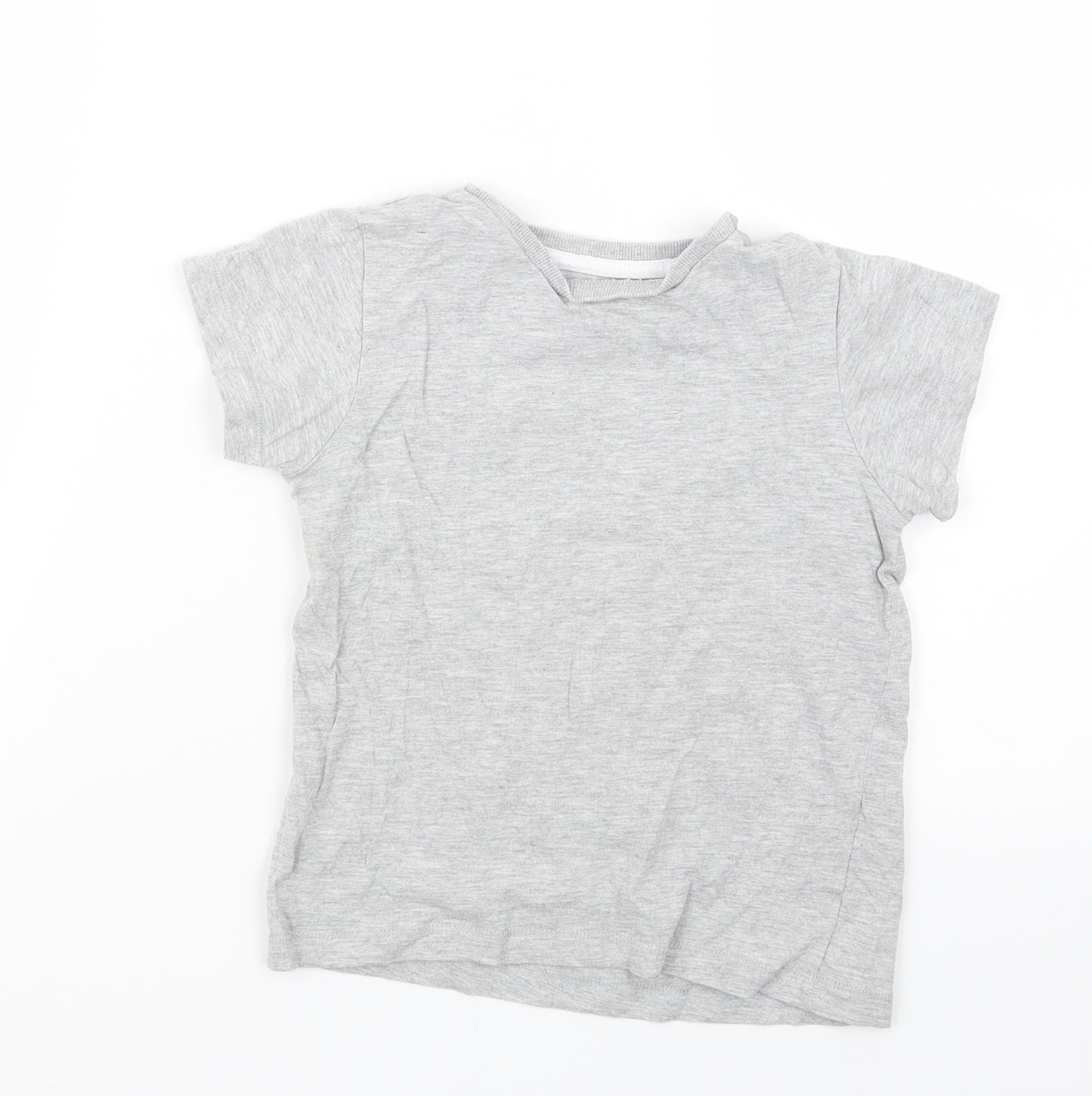 Matalan Boys Grey   Basic T-Shirt Size 6 Years