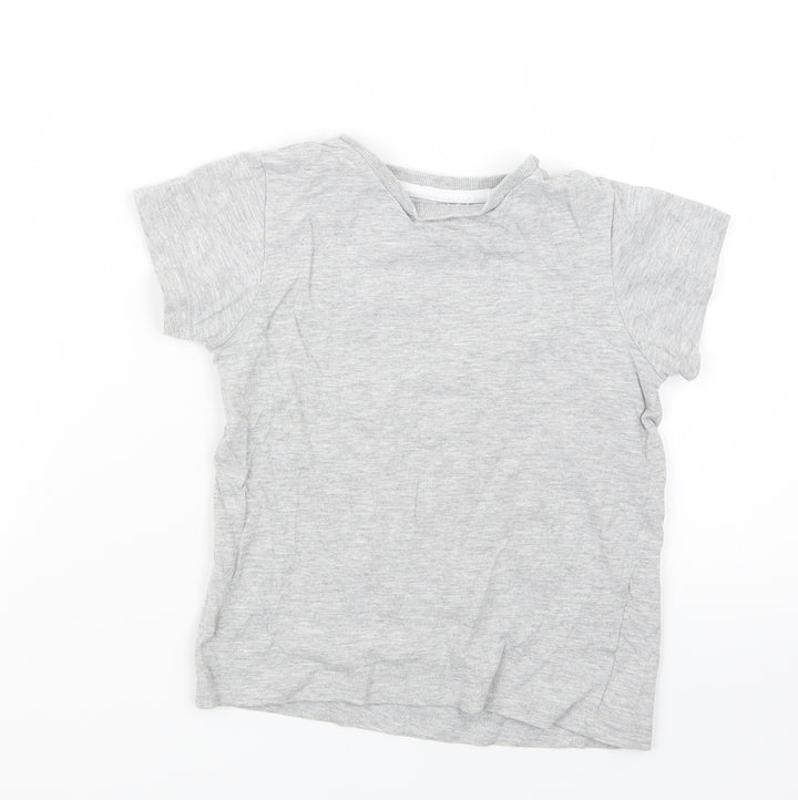 Matalan Boys Grey   Basic T-Shirt Size 6 Years