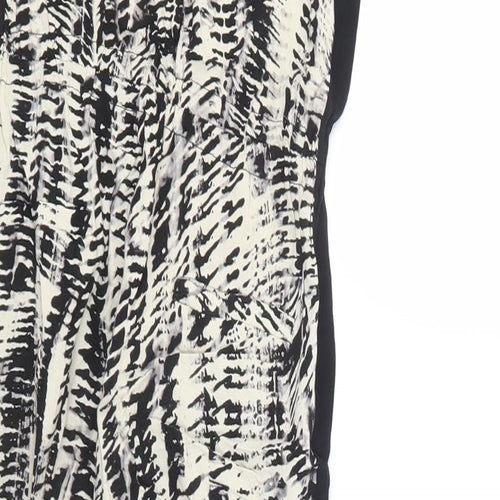 Warehouse Womens Black Geometric  Jumpsuit One-Piece Size 8 L26 in