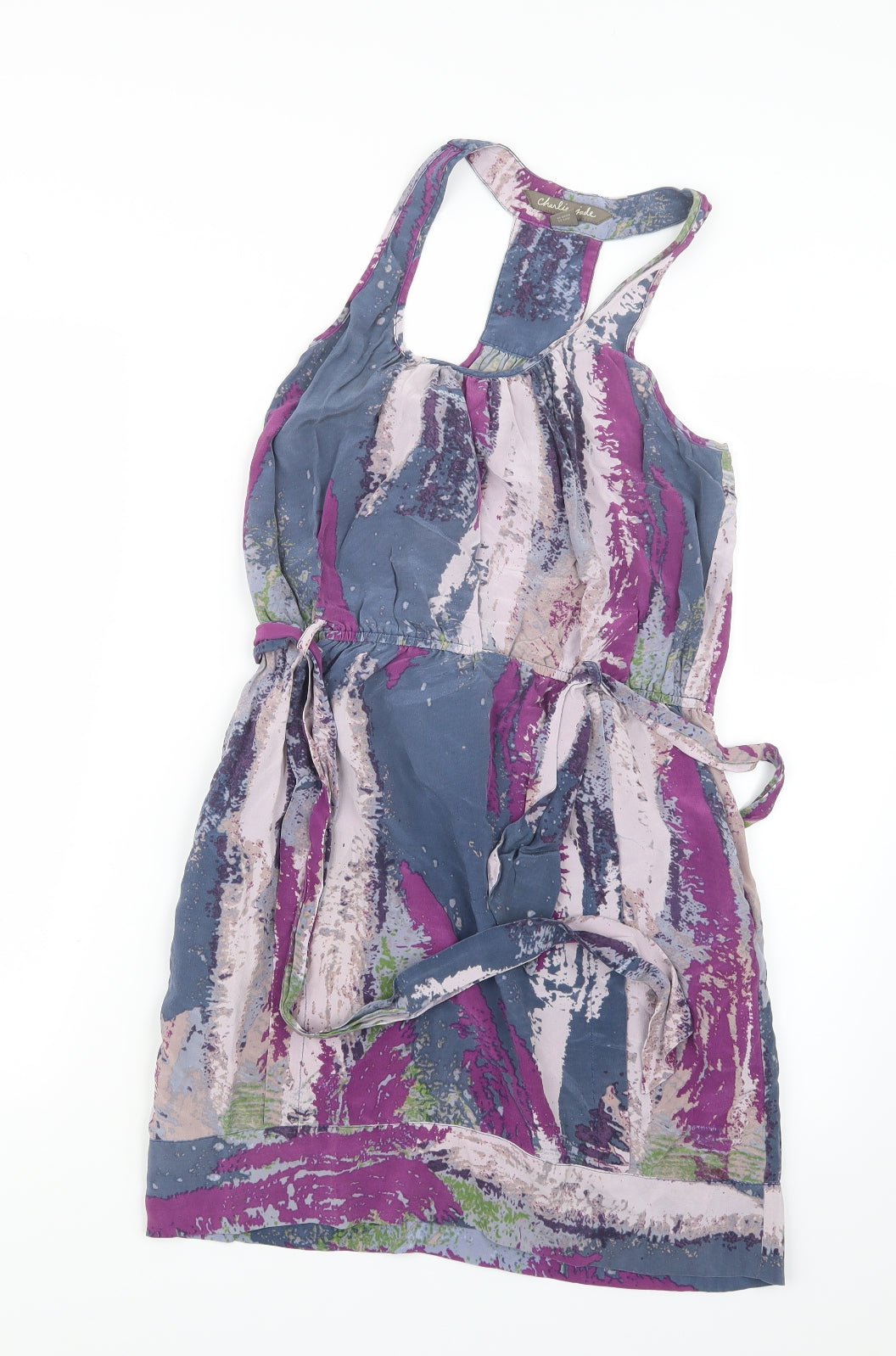 Charlie Jade Womens Purple Geometric  A-Line  Size M