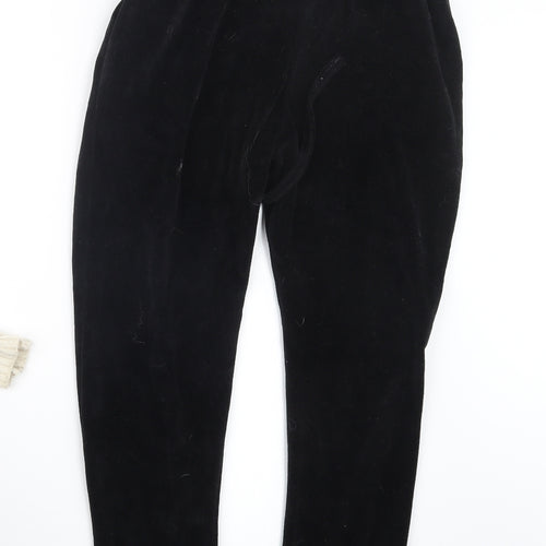 Boohoo Womens Black  Velvet Trousers  Size M L25 in