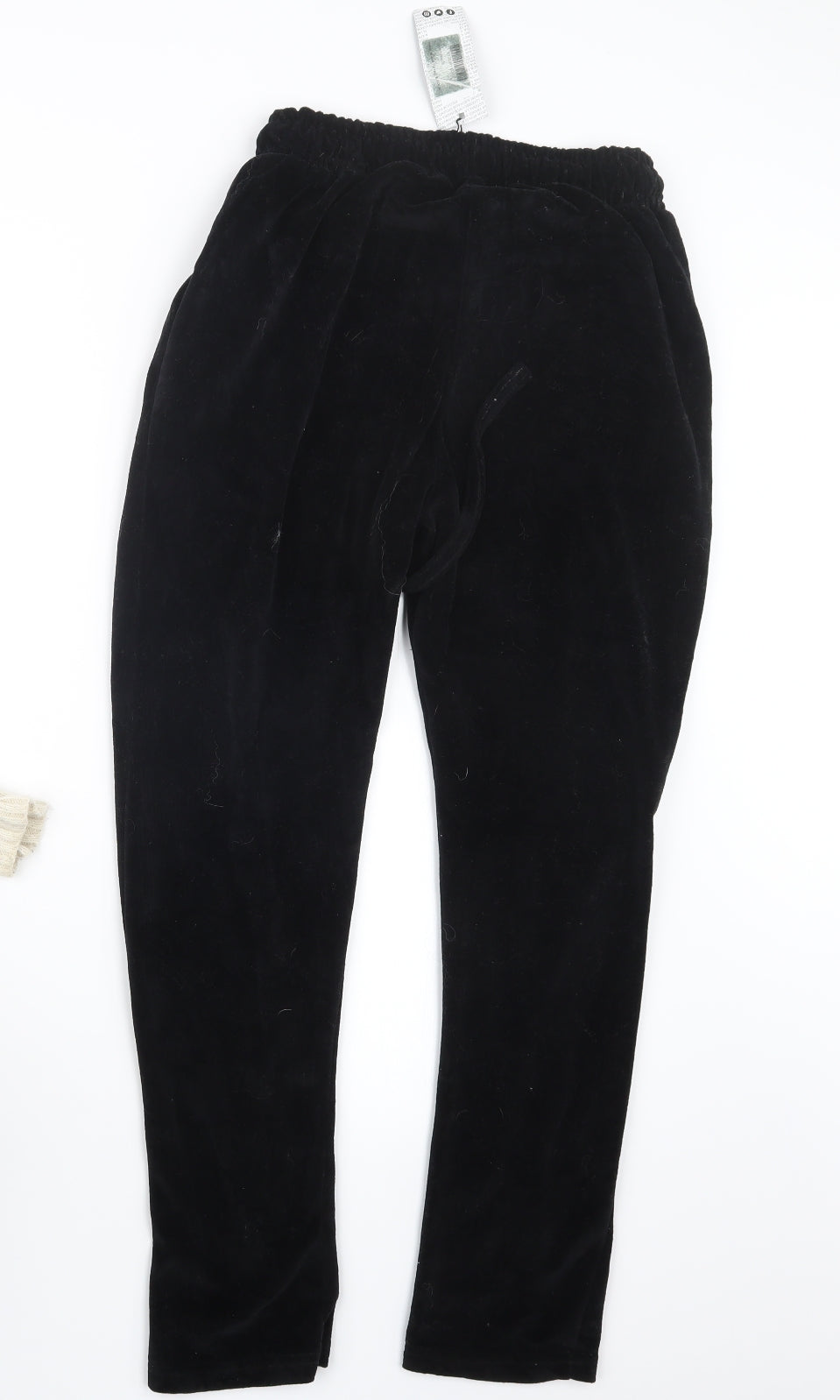 Boohoo Womens Black  Velvet Trousers  Size M L25 in