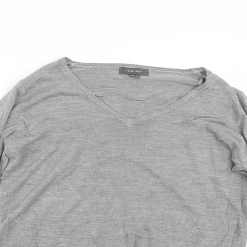 Primark Womens Grey  Knit Pullover Jumper Size 14