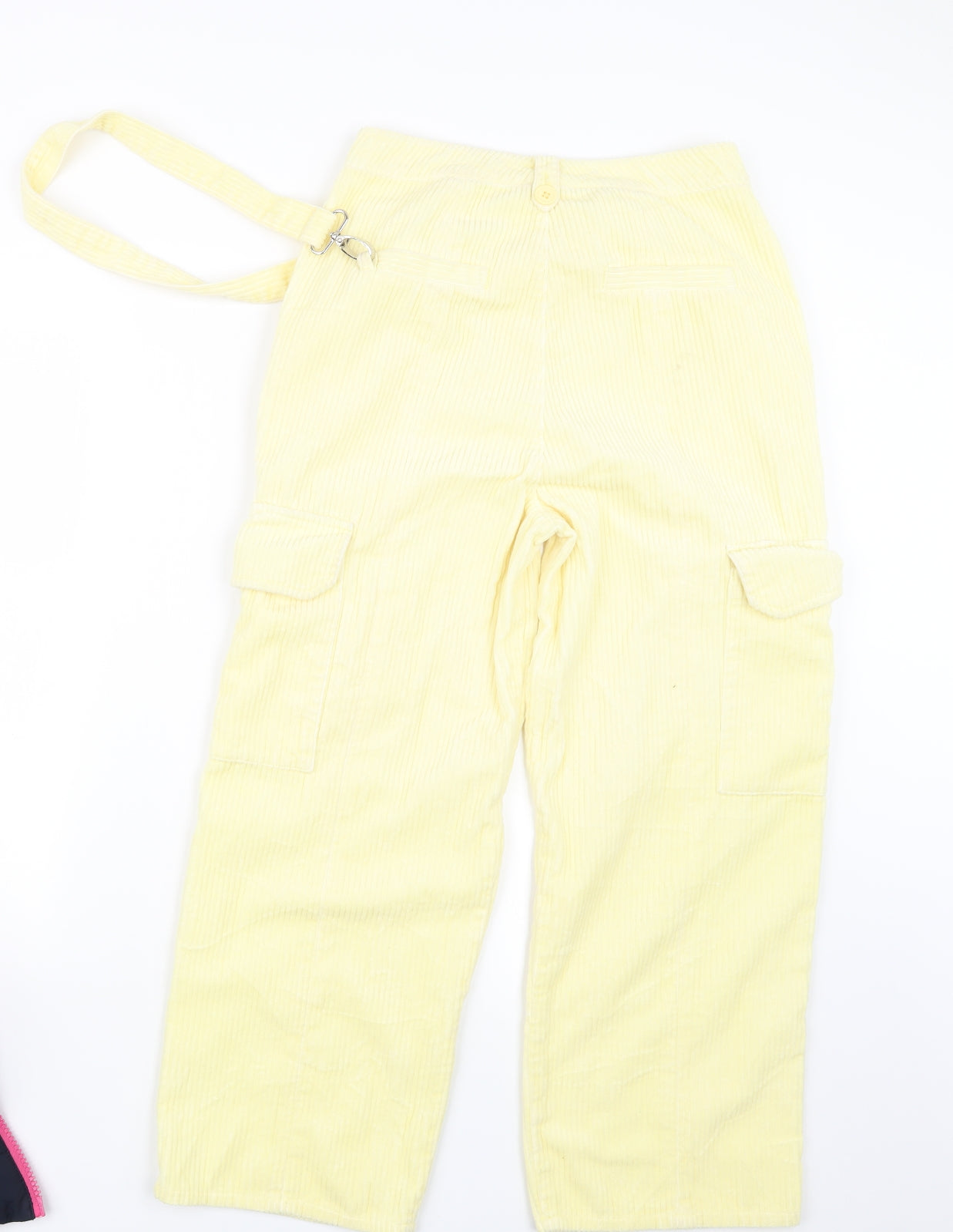 ASOS Womens Yellow  Velvet Trousers  Size 10 L25 in