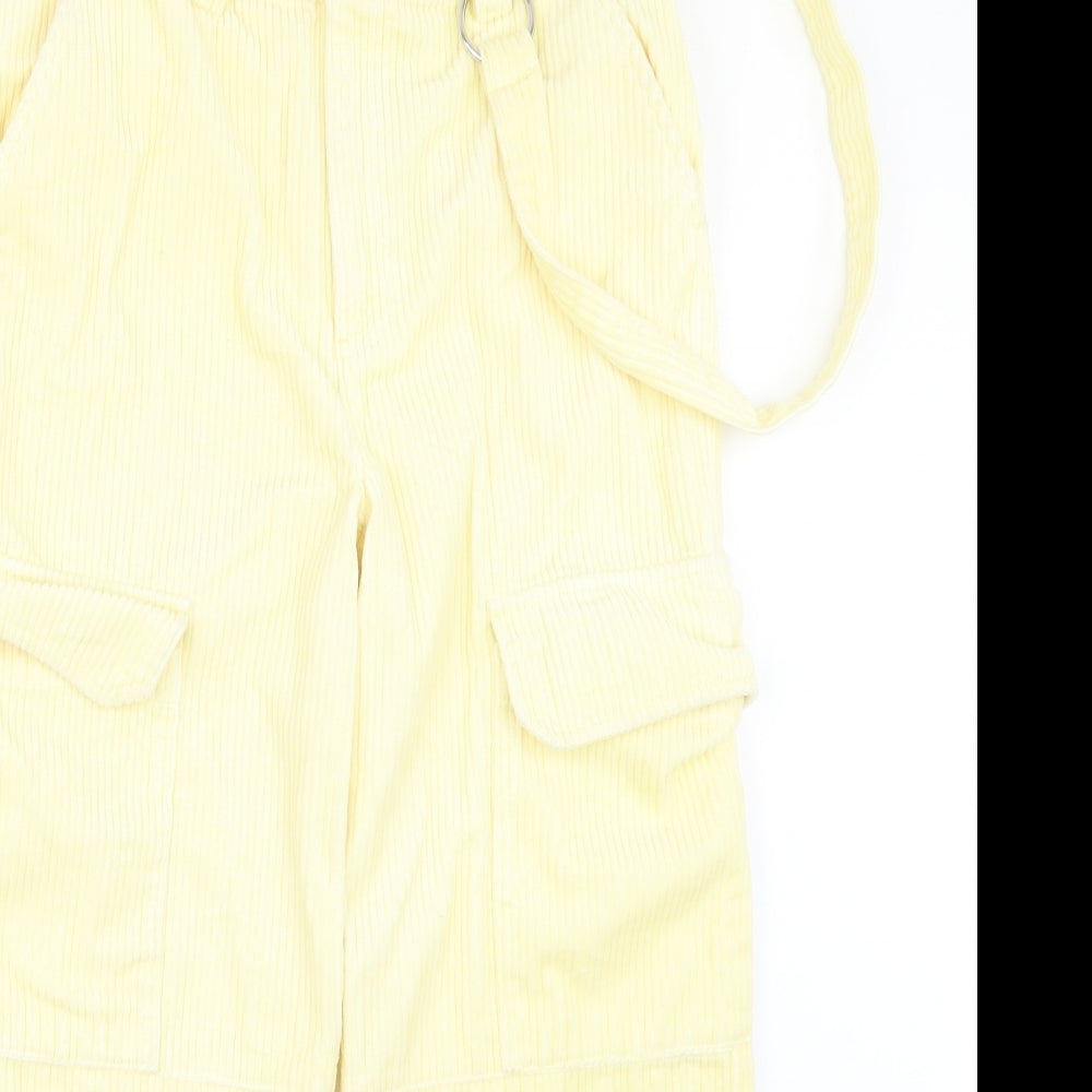 ASOS Womens Yellow  Velvet Trousers  Size 10 L25 in