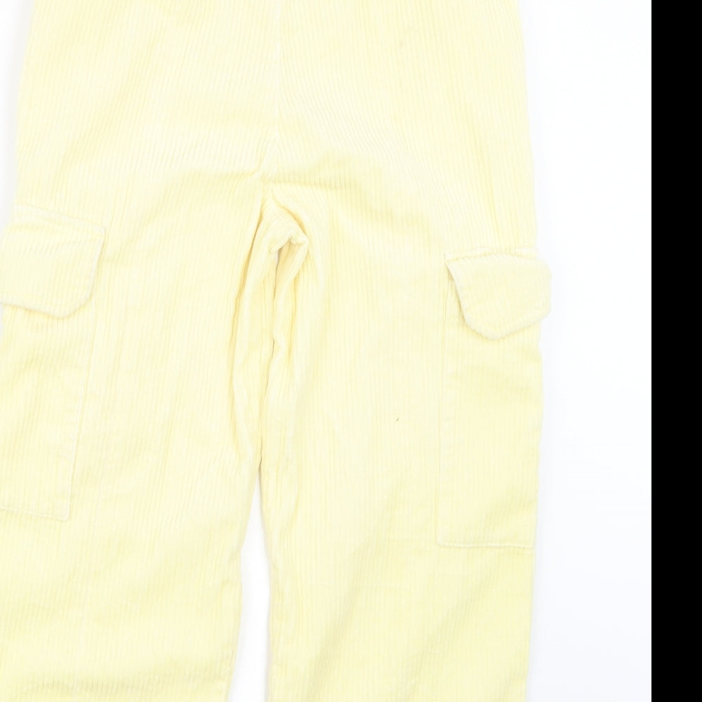 ASOS Womens Yellow  Velvet Trousers  Size 10 L25 in