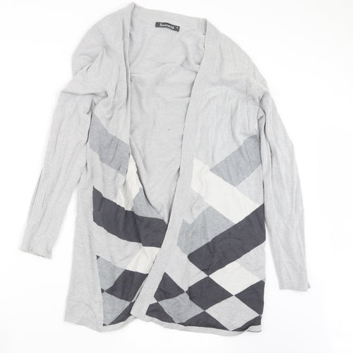 Bonmarché Womens Grey  Knit Cardigan Jumper Size S