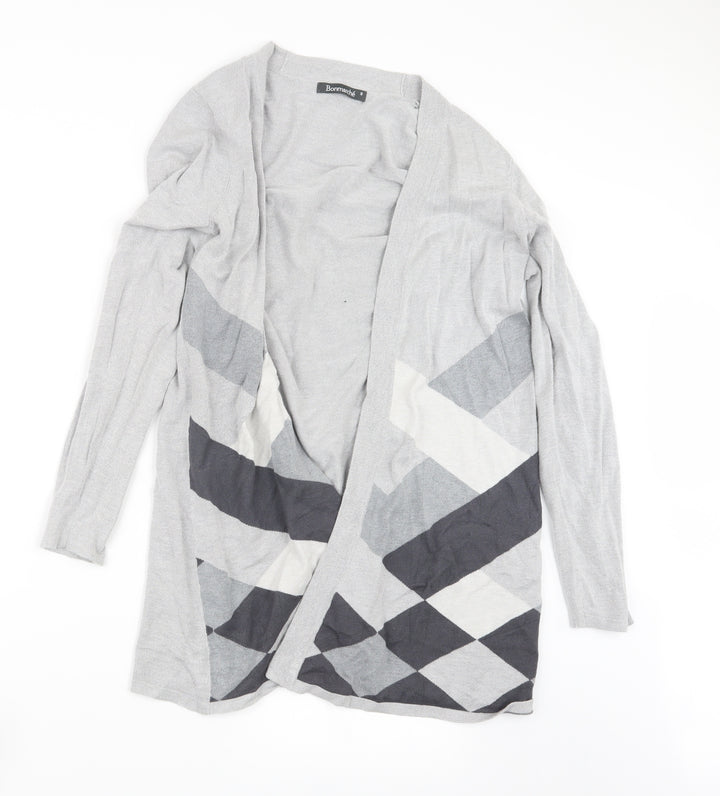 Bonmarché Womens Grey Knit Cardigan Jumper Size S