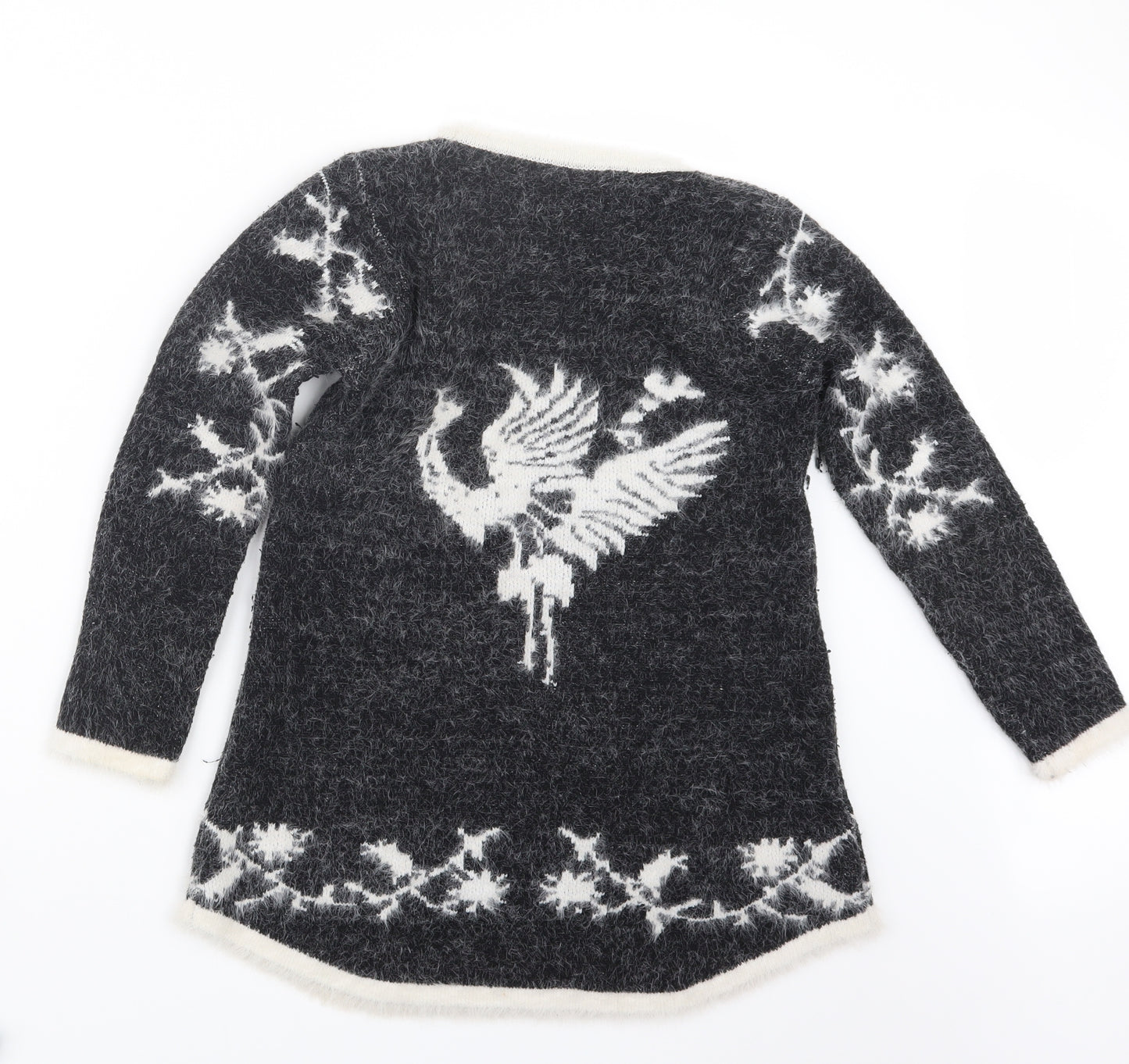 LIN H.H Womens Black  Knit Pullover Jumper Size S