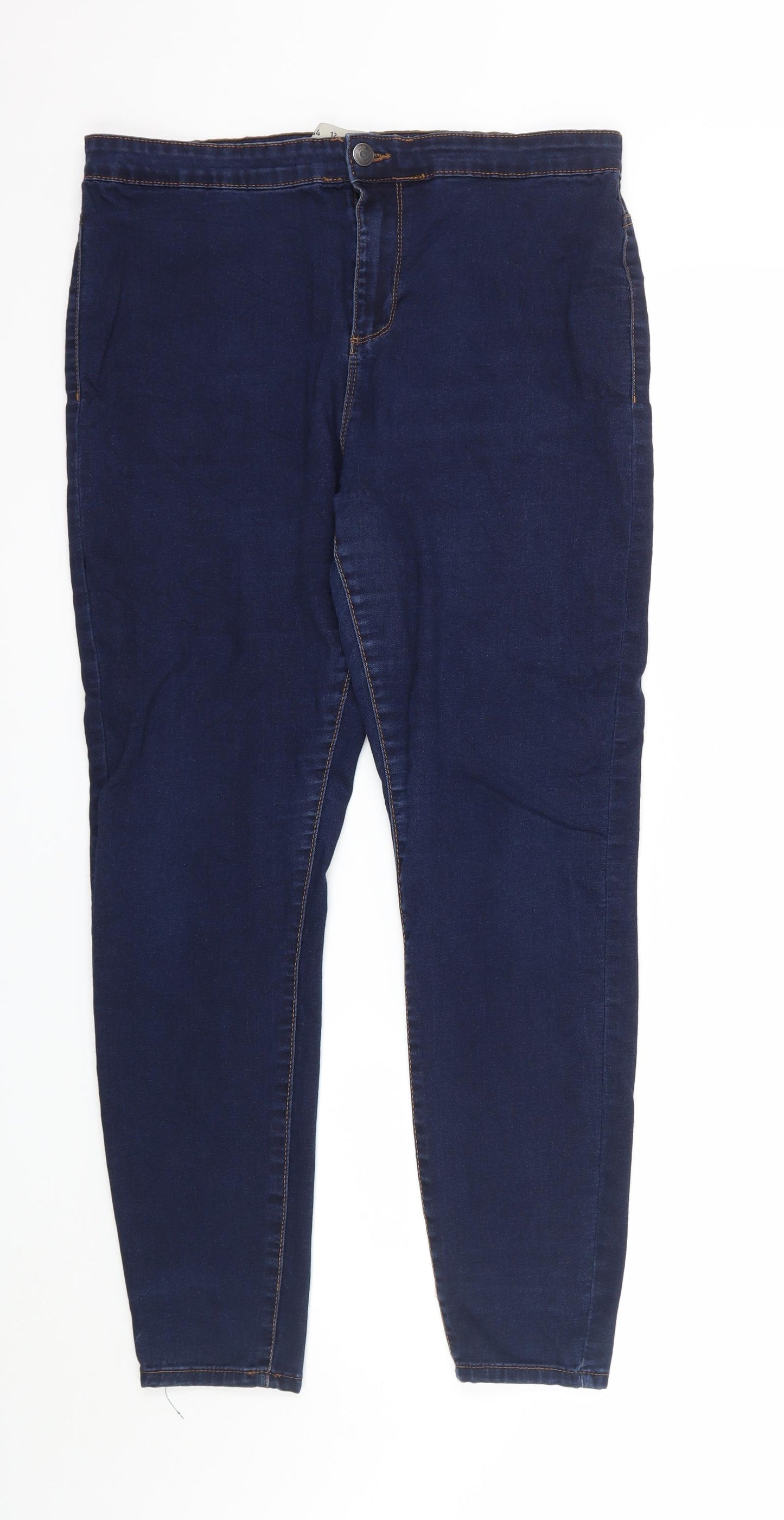 DenimCo Womens Blue  Denim Skinny Jeans Size 16 L27 in