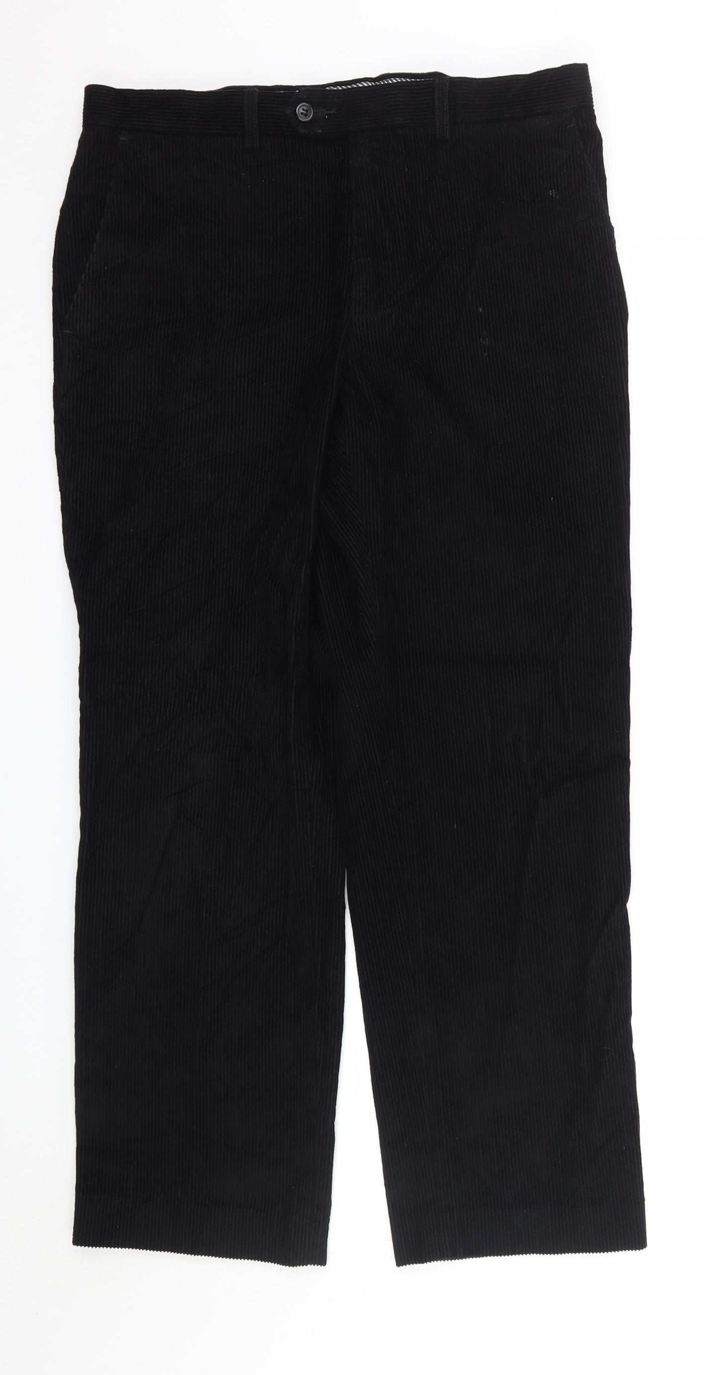 Marks and Spencer Mens Black  Corduroy Trousers   L29 in