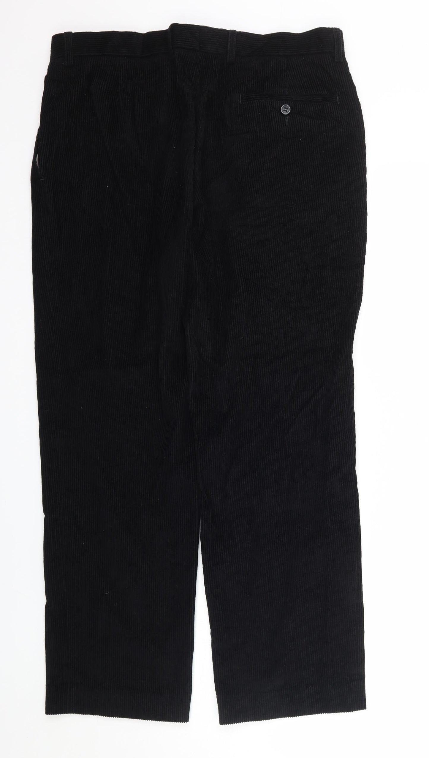 Marks and Spencer Mens Black  Corduroy Trousers   L29 in