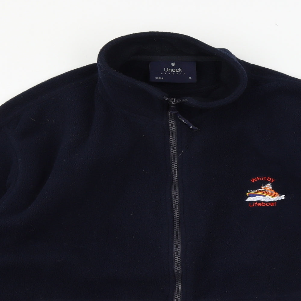 Uneek Mens Blue  Fleece Jacket  Size XL  - Whitby Lifeboat