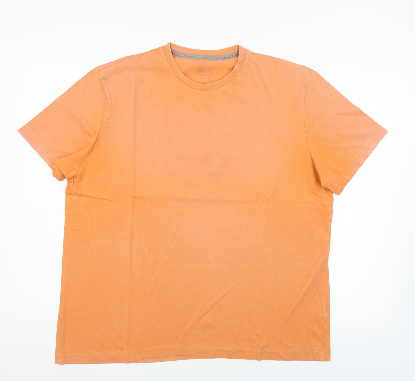 TU Mens Orange  Jersey  T-Shirt Size L