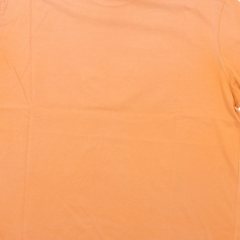 TU Mens Orange  Jersey  T-Shirt Size L