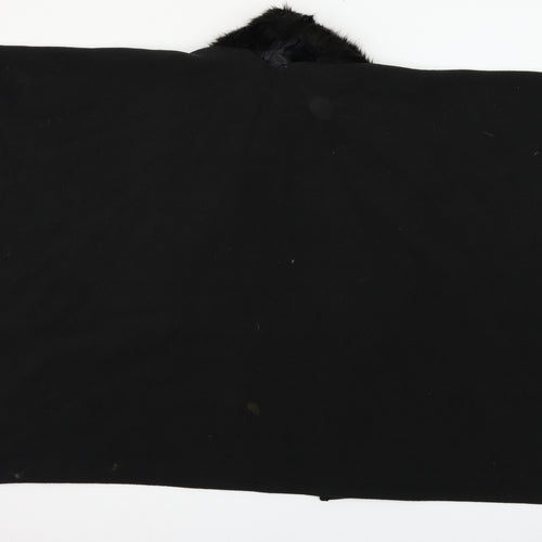 F&F Womens Black  Fleece Jacket  One Size  - Faux Fur Collar