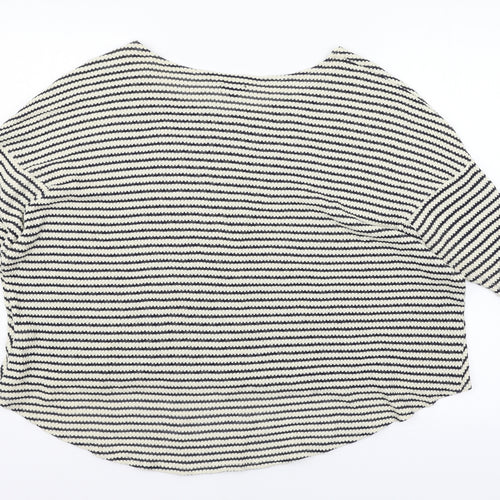River Island Womens Blue Striped Knit Pullover Jumper Size 14