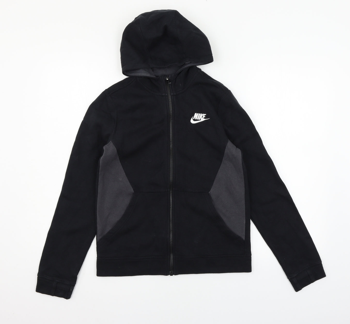 Nike Boys Black  Jersey Full Zip Hoodie Size 12-13 Years