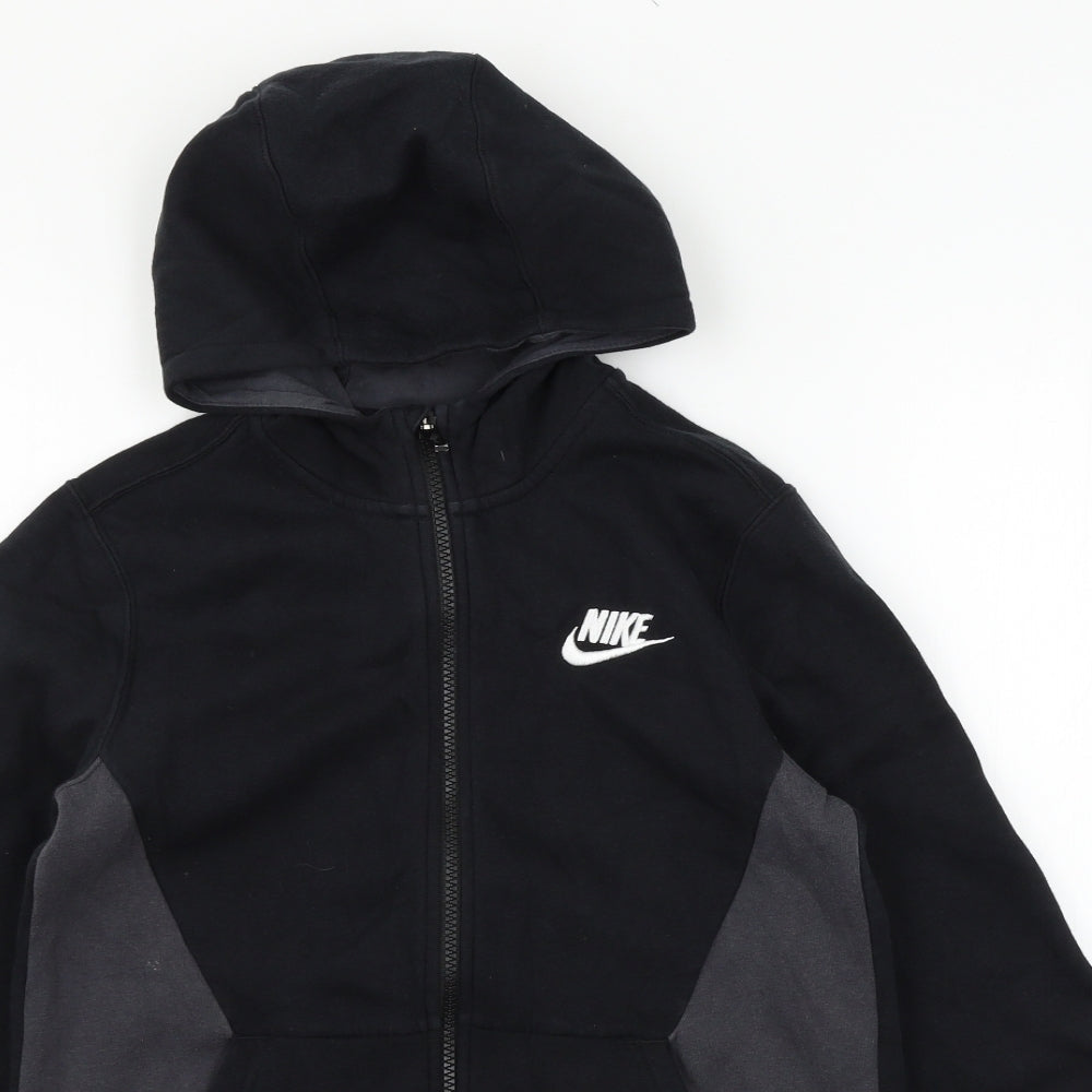 Nike Boys Black  Jersey Full Zip Hoodie Size 12-13 Years