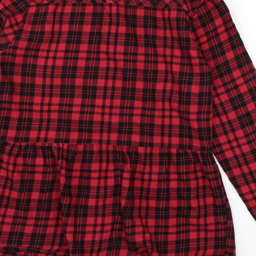 Jack Wills Womens Red Plaid  Basic Button-Up Size 6