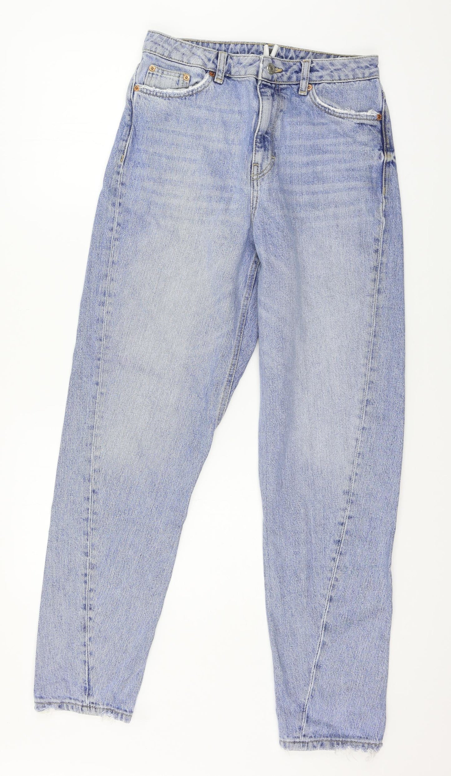 Topshop Womens Blue  Denim Tapered Jeans Size 28 in L34 in