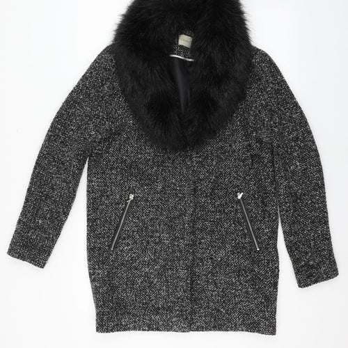 George Womens Grey   Overcoat Coat Size 8