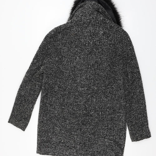 George Womens Grey   Overcoat Coat Size 8