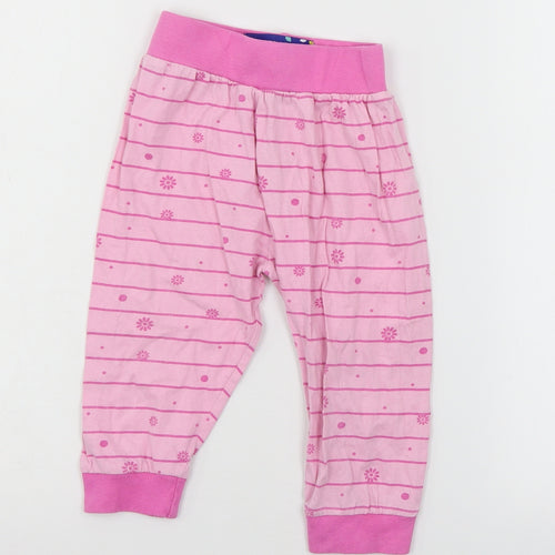 In the Night Garden Girls Pink Floral Jersey Capri Pyjama Pants Size 18-24 Months