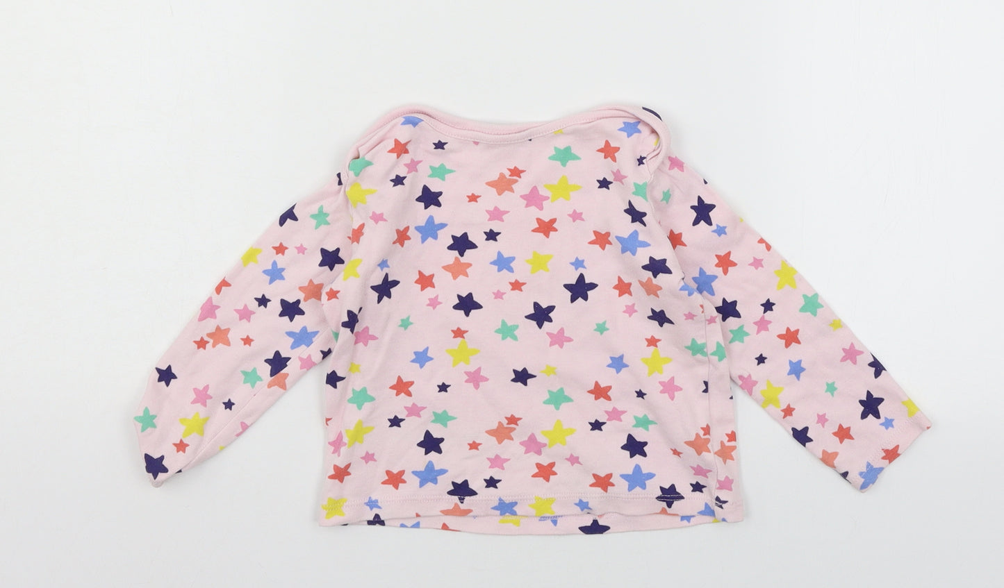 F&F Girls Pink Geometric Jersey Basic T-Shirt Size 18-24 Months