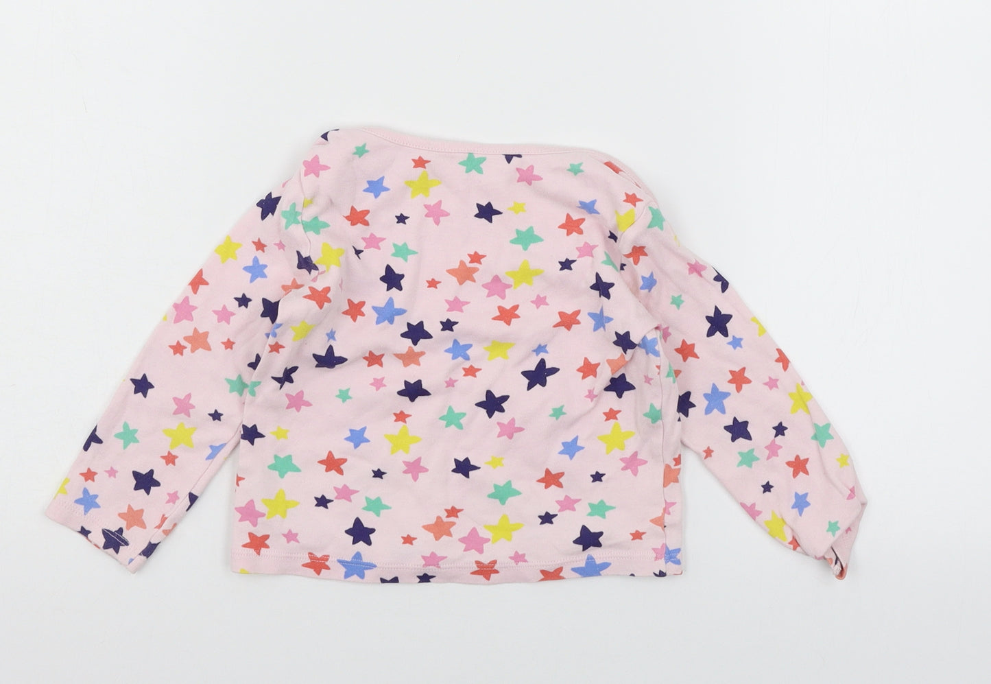 F&F Girls Pink Geometric Jersey Basic T-Shirt Size 18-24 Months
