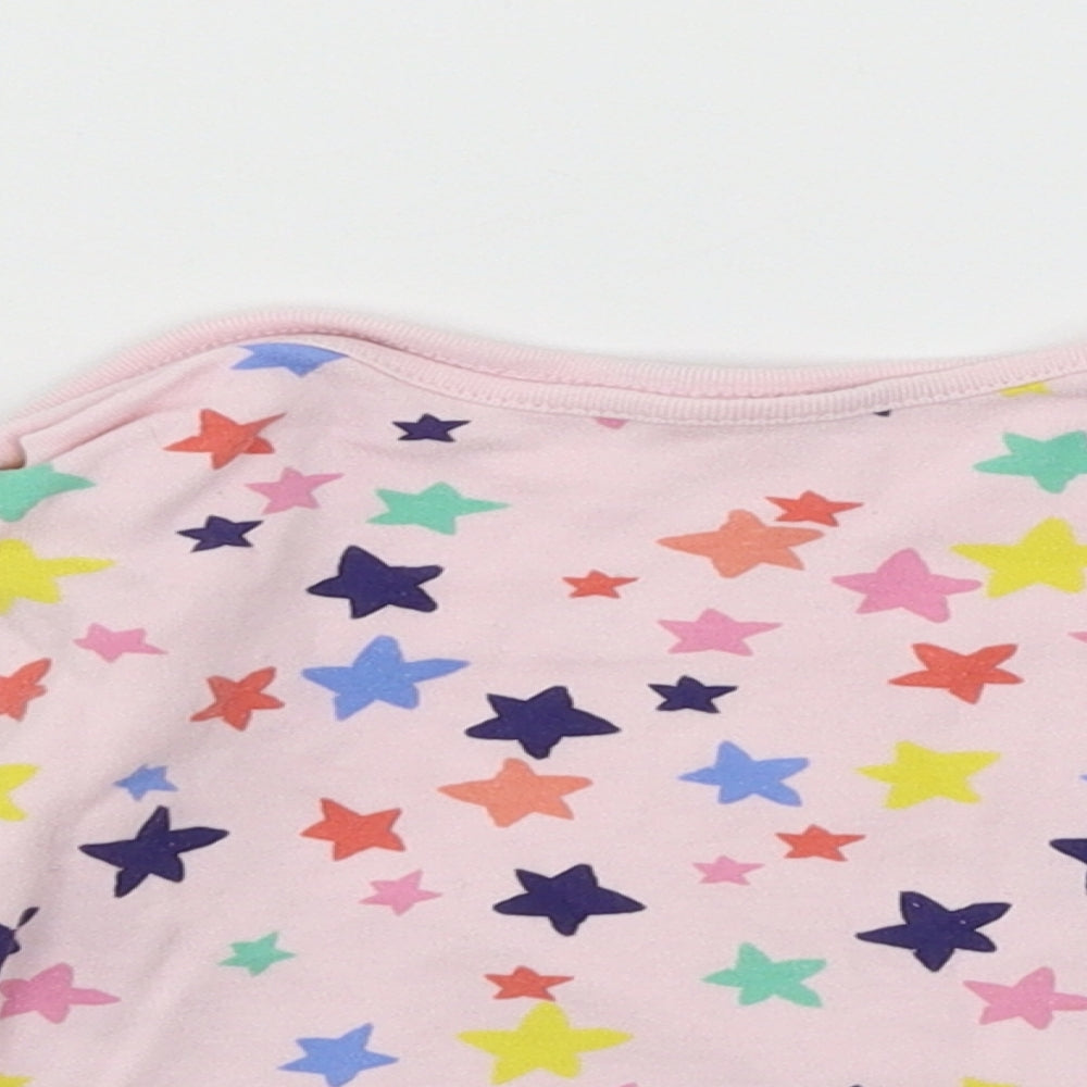 F&F Girls Pink Geometric Jersey Basic T-Shirt Size 18-24 Months