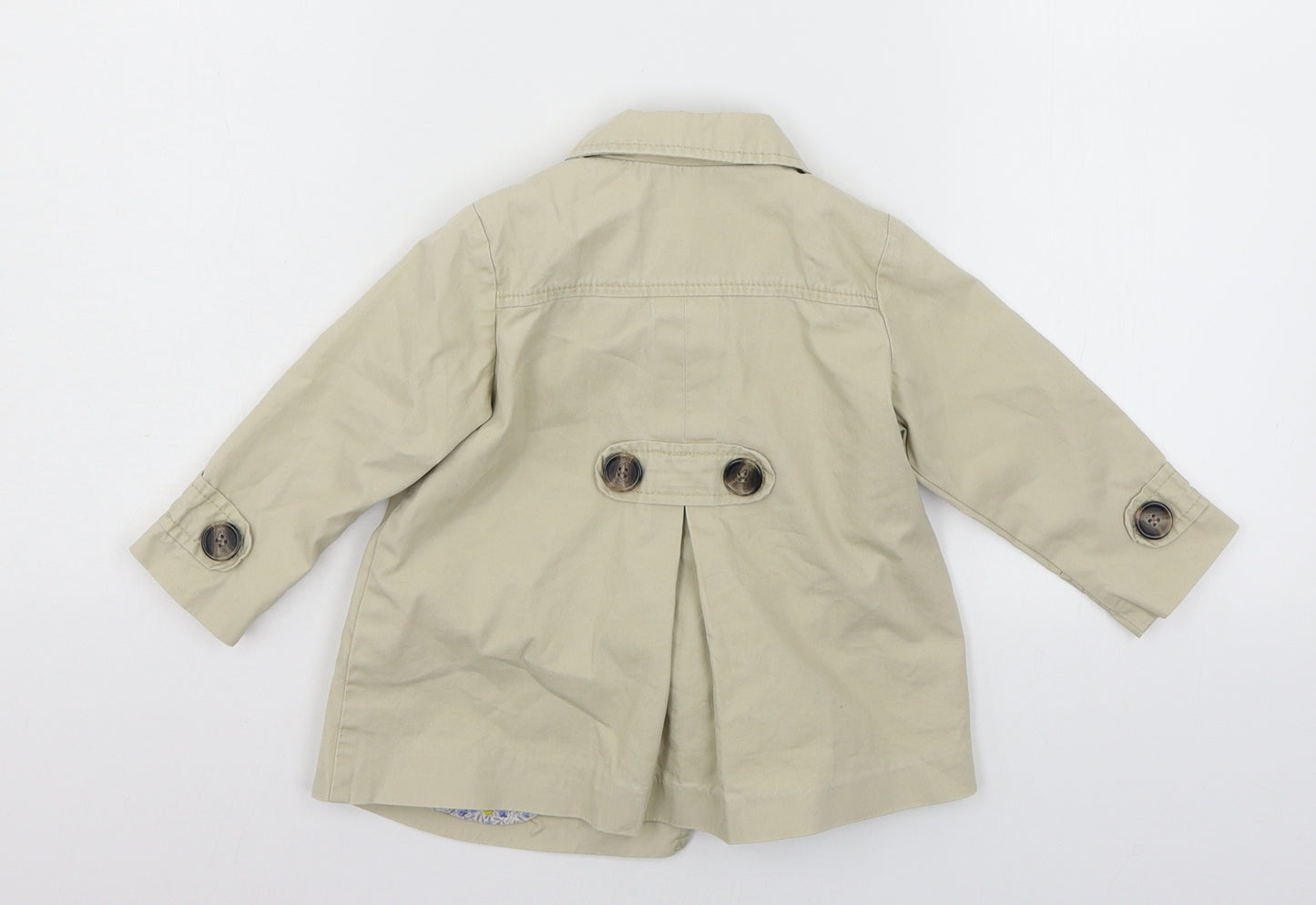 NEXT Girls Beige   Overcoat Coat Size 12-18 Months