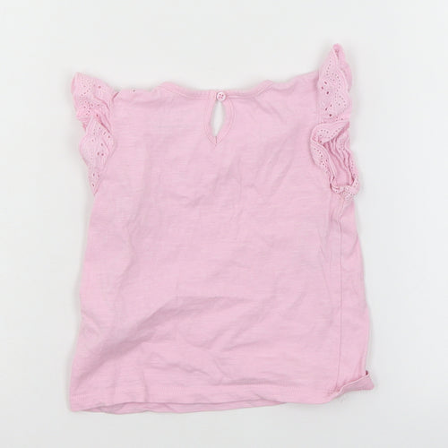 Primark Girls Pink  Jersey Basic T-Shirt Size 18-24 Months