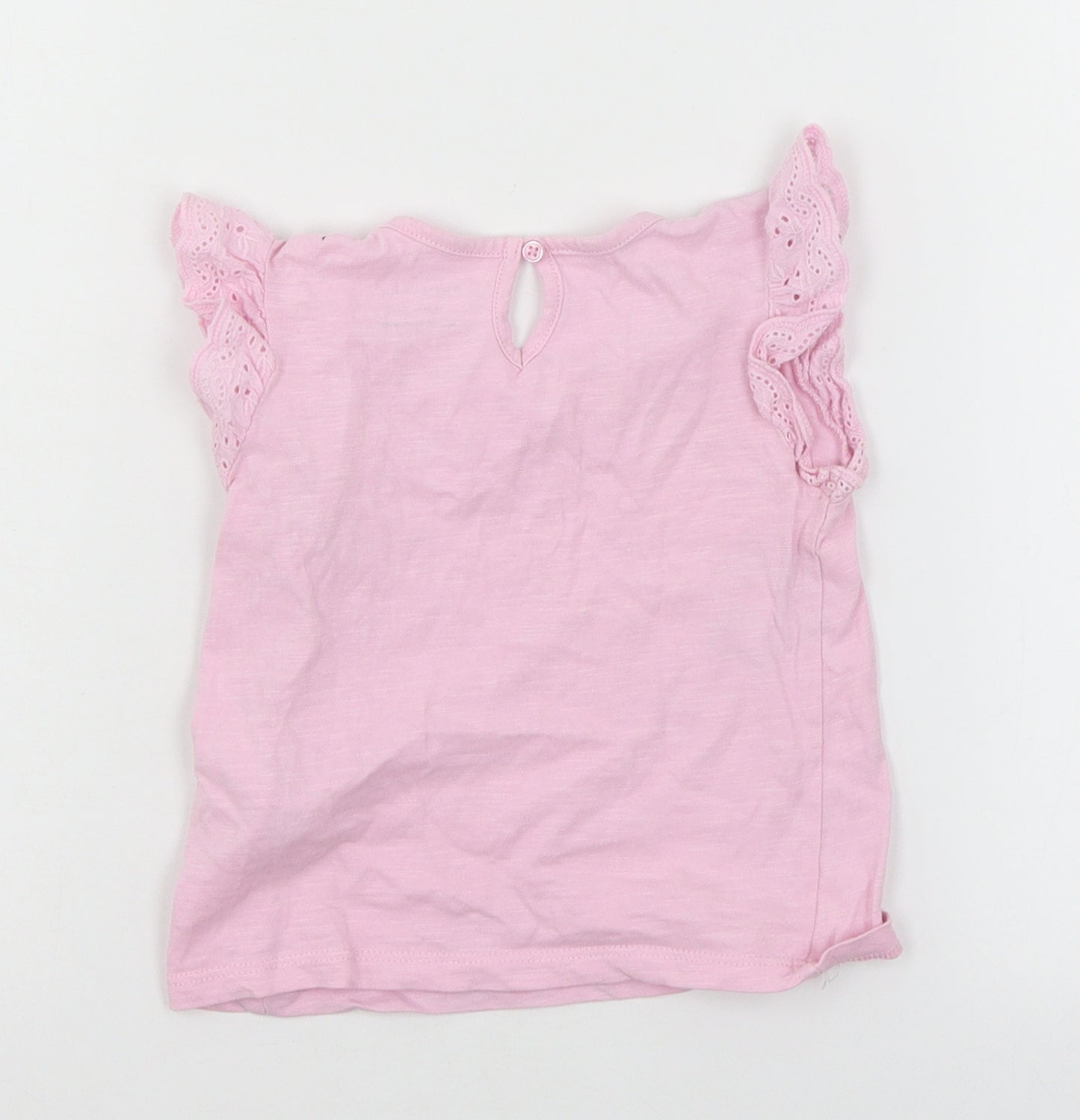 Primark Girls Pink  Jersey Basic T-Shirt Size 18-24 Months