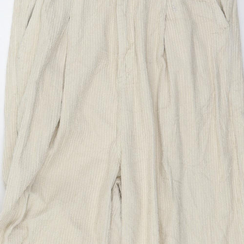 BDG Womens Ivory  Corduroy Cropped Trousers Size M L24 in