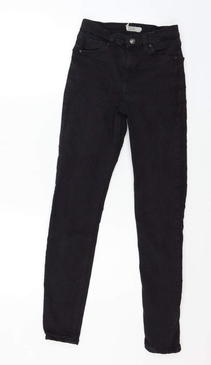 Topshop Womens Black Denim Skinny Jeans Size 25 in L32 in