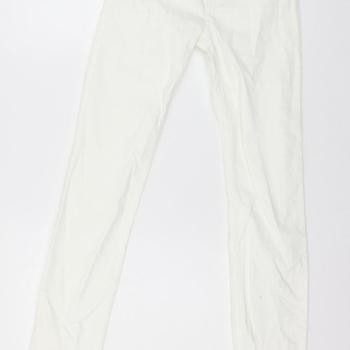 H&M Womens Ivory  Denim Skinny Jeans Size 6 L29 in