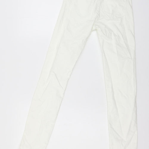 H&M Womens Ivory  Denim Skinny Jeans Size 6 L29 in