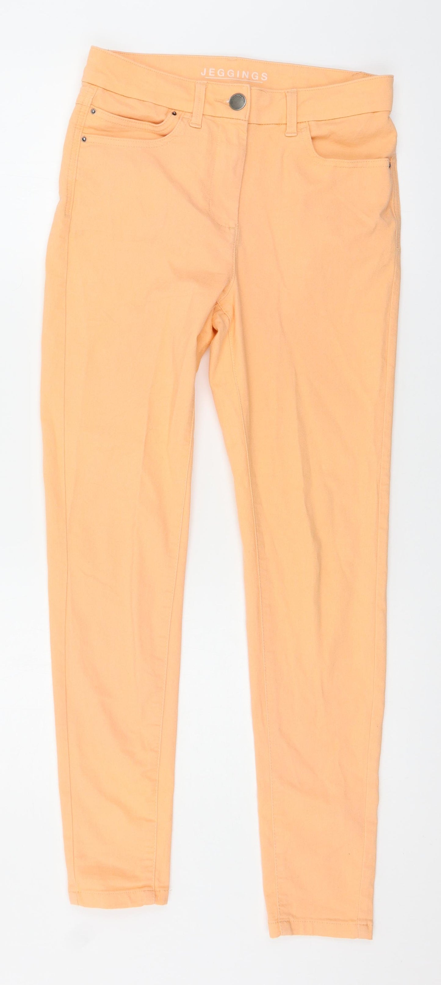 Marks and Spencer Womens Orange  Denim Jegging Jeans Size 10 L28 in