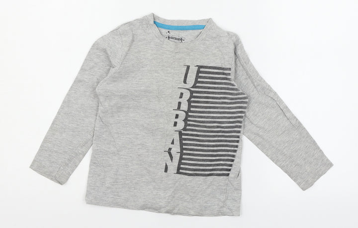 Matalan Boys Grey  Jersey Basic T-Shirt Size 6 Years  - Urban