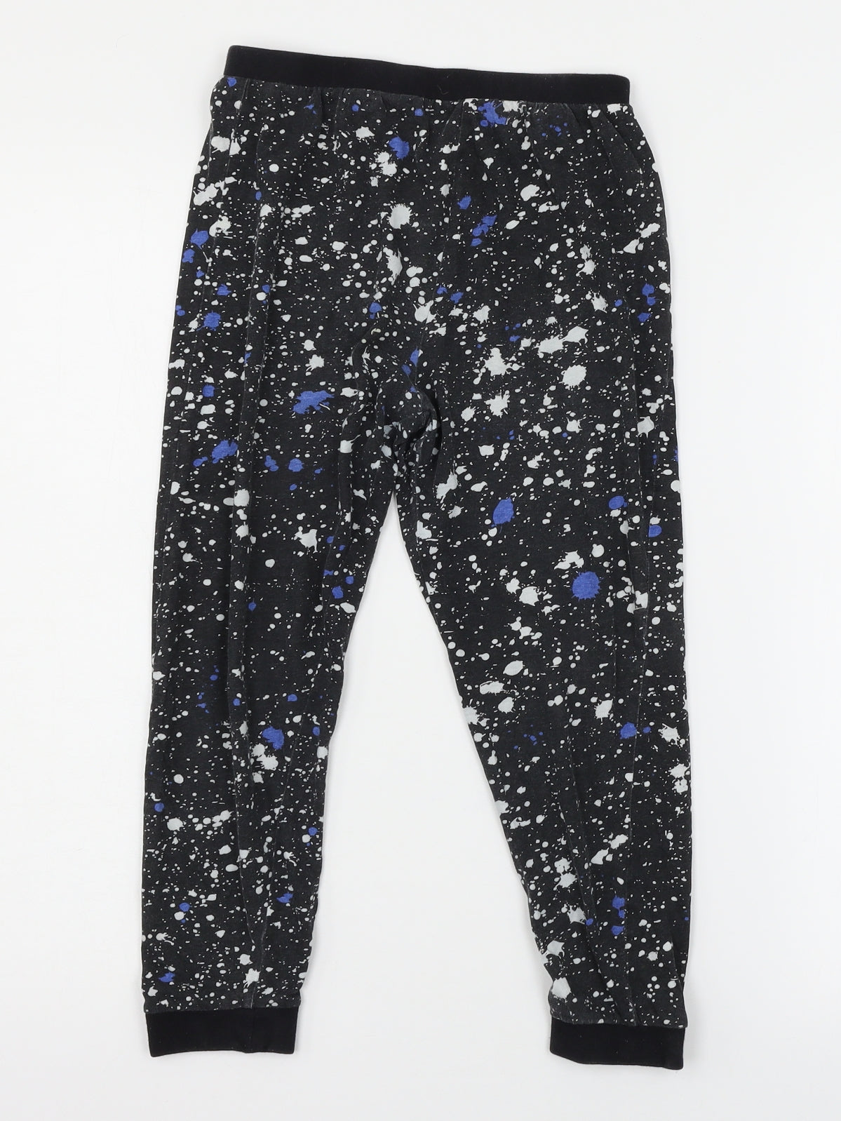 PEP & CO Boys Blue Geometric Jersey  Pyjama Pants Size 7-8 Years  - Paint Splat