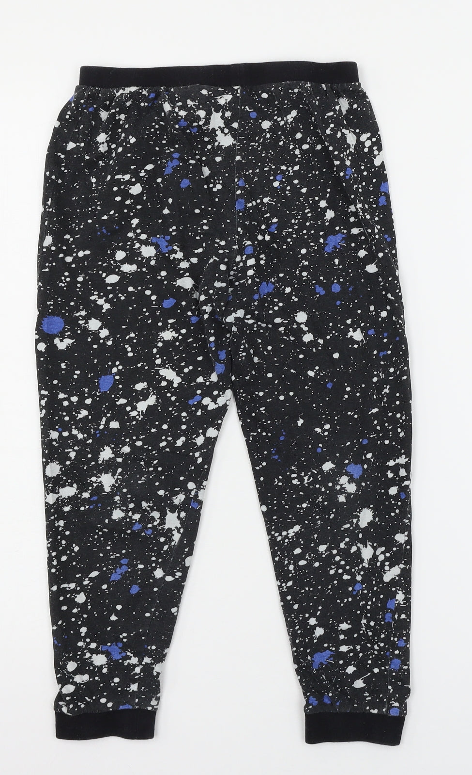 PEP & CO Boys Blue Geometric Jersey  Pyjama Pants Size 7-8 Years  - Paint Splat