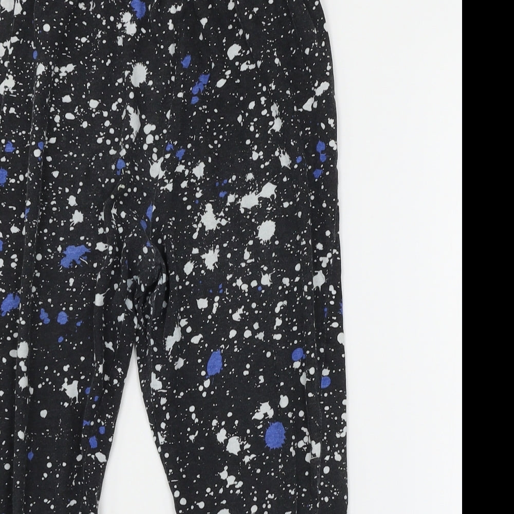 PEP & CO Boys Blue Geometric Jersey  Pyjama Pants Size 7-8 Years  - Paint Splat