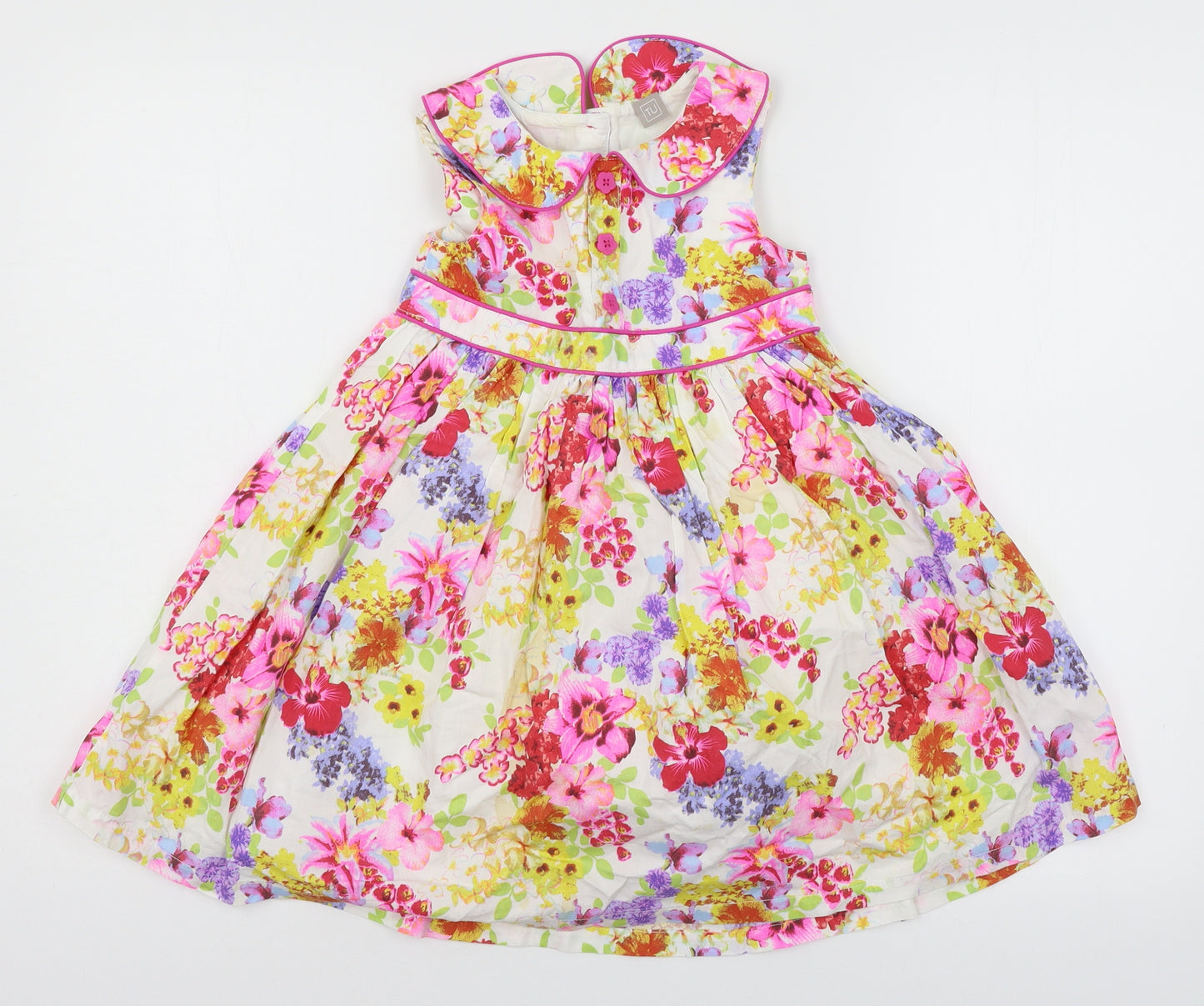 TU Girls Multicoloured Floral  Fit & Flare  Size 4-5 Years